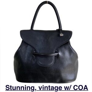 Delvaux Vintage Baltimore GM— Box Calf Leather, Vintage and Stunning + COA